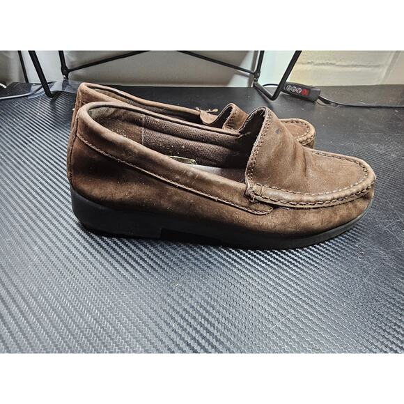 Cherokee Women Loafer 8 Brown Leather Slip On Comfort Casual Flat Shoes - Picture 3 of 7